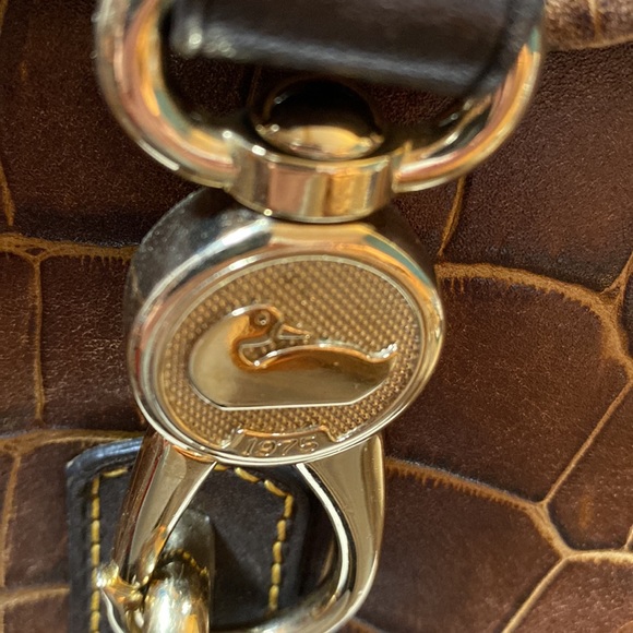 Dooney & Bourke vintage brown leather reptile print - Picture 4 of 16